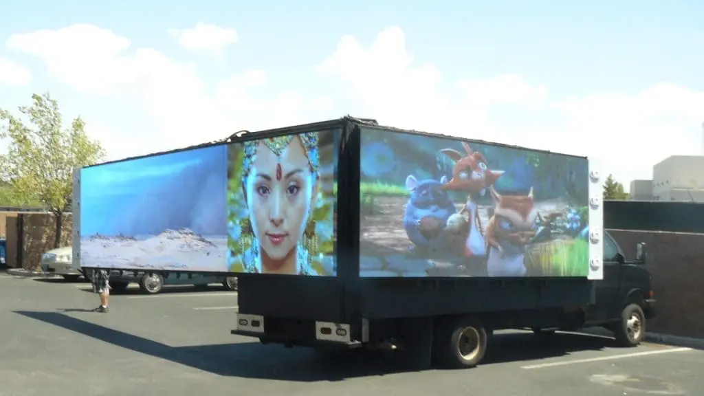 Advertising vehicle LED display screen