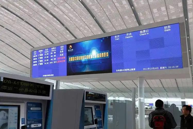 Airport LED screens