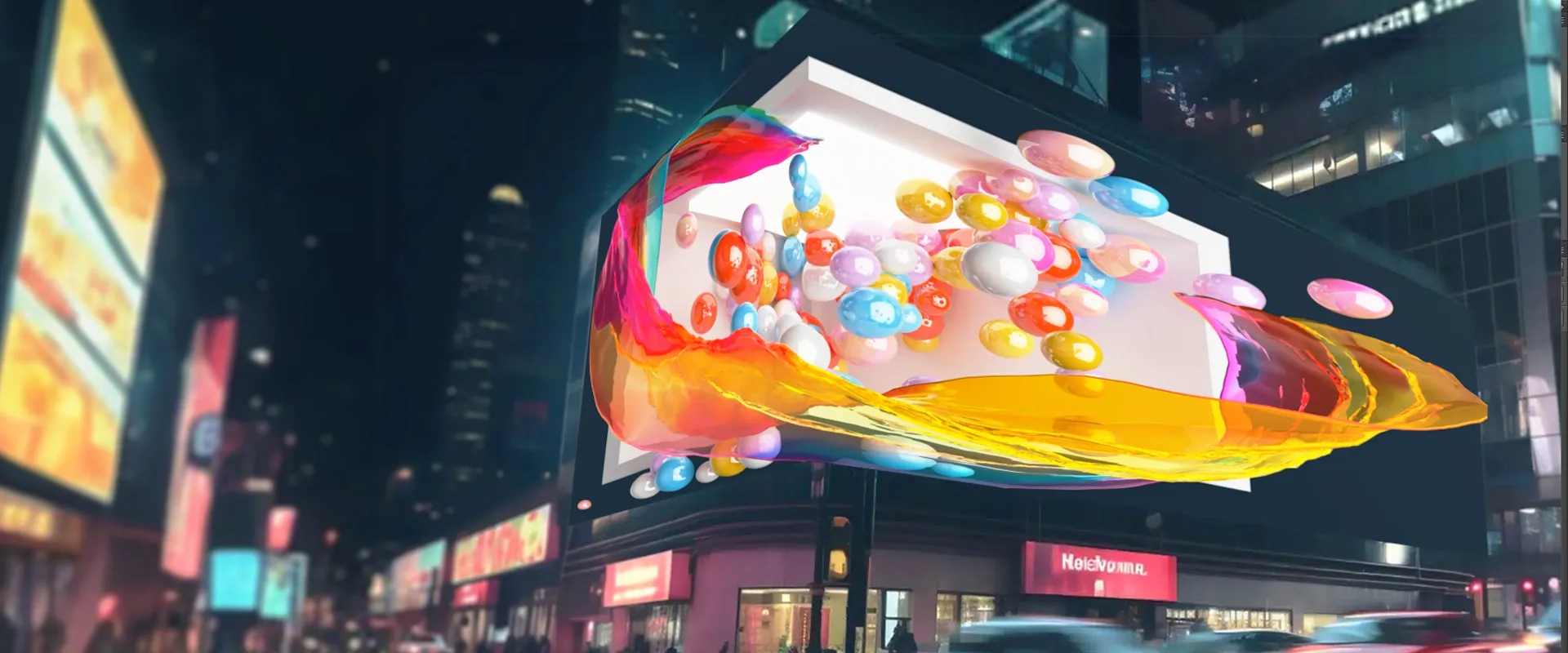 3D LED display screen
