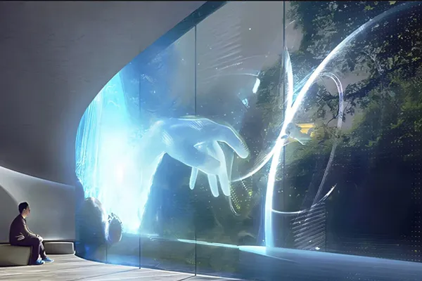 Transparent Holographic LED Film Screen