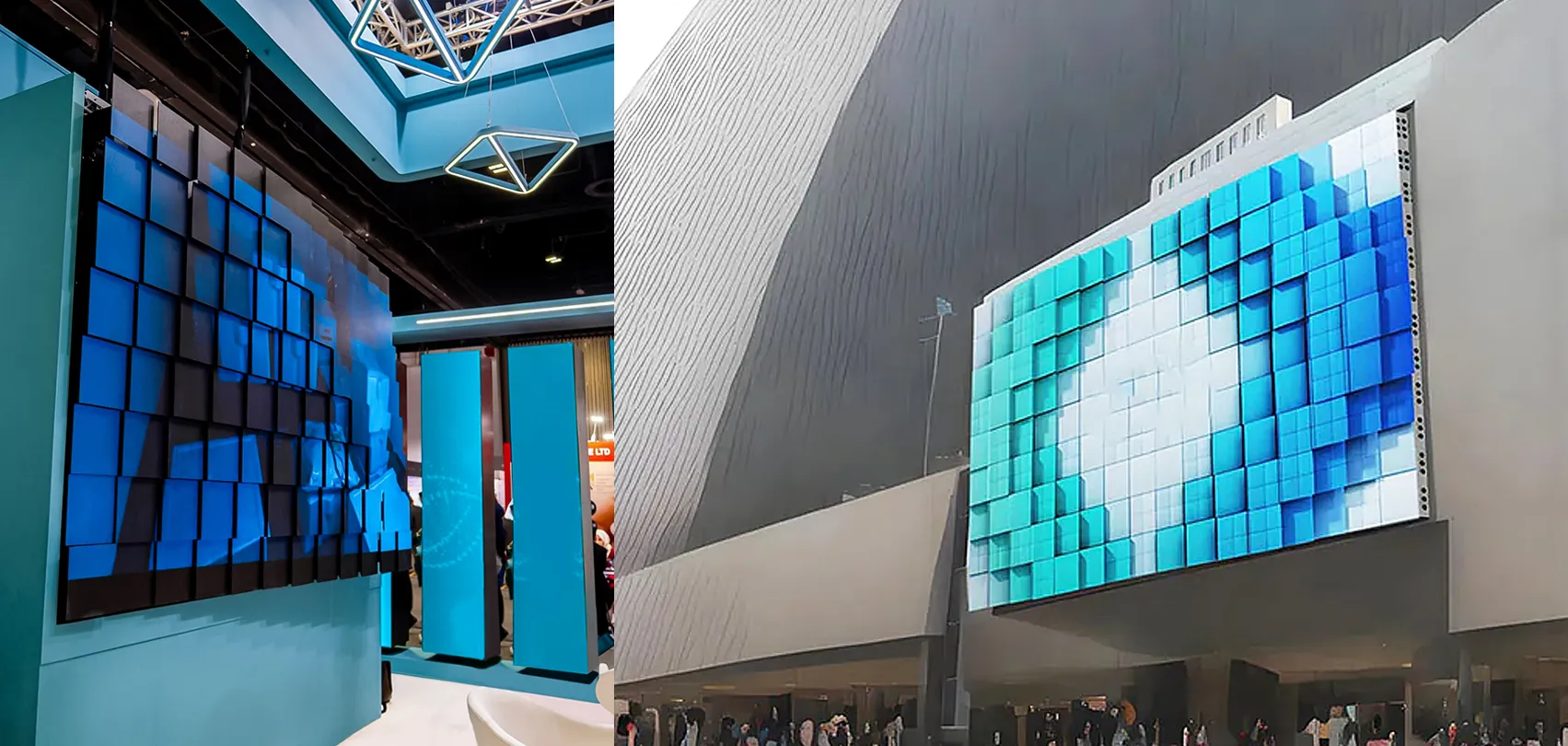 Kinetic LED Matrix Wave Screen